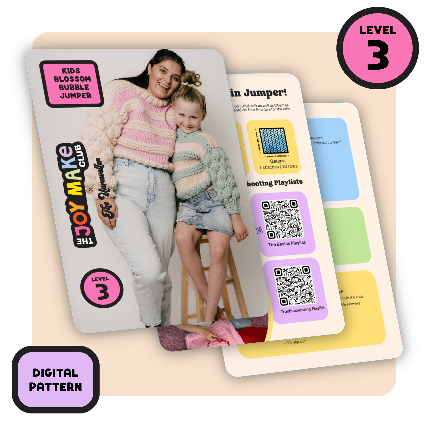 // Digital Pattern // Kids Blossom Bubble Jumper