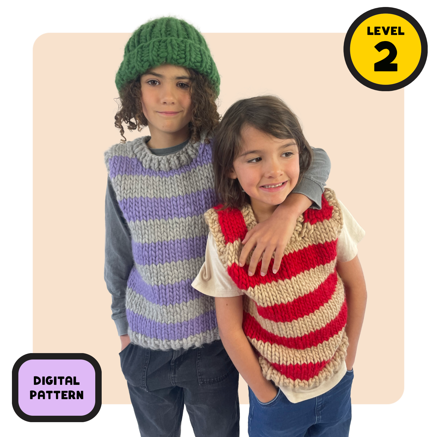 // Digital Pattern // Kids Striped Vest