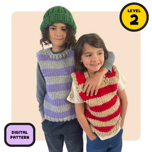 // Digital Pattern // Kids Striped Vest