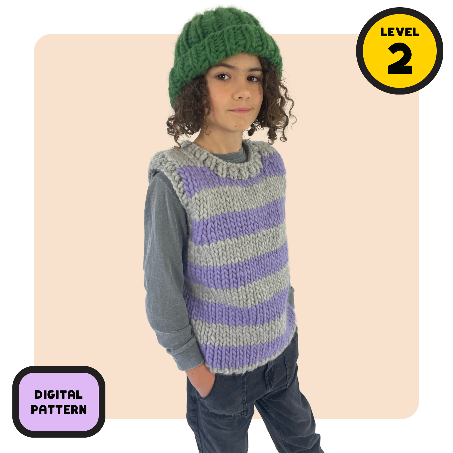 // Digital Pattern // Kids Striped Vest