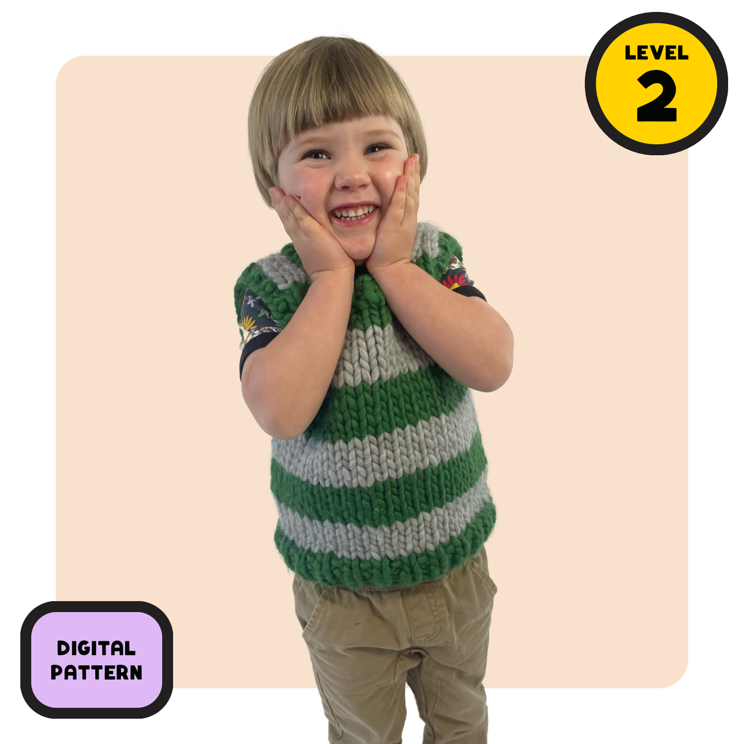 // Digital Pattern // Kids Striped Vest