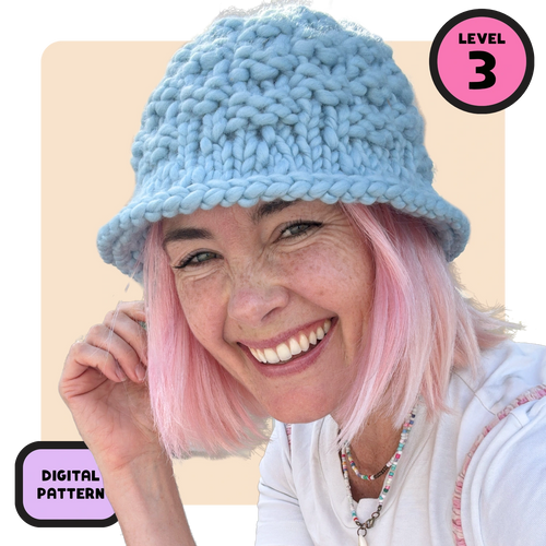 // Digital Pattern // Kate Moss Bucket Hat