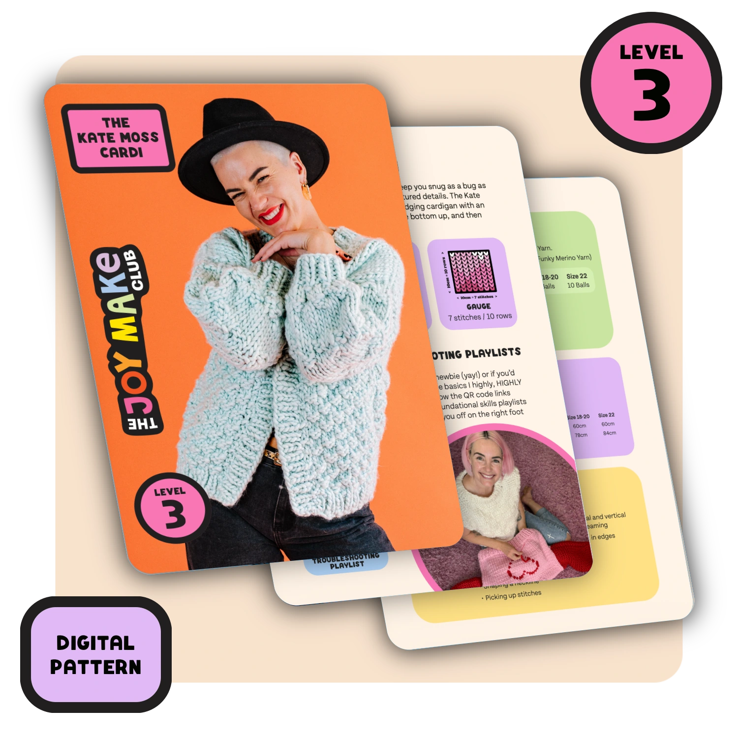 // Digital Pattern // Kate Moss Cardi