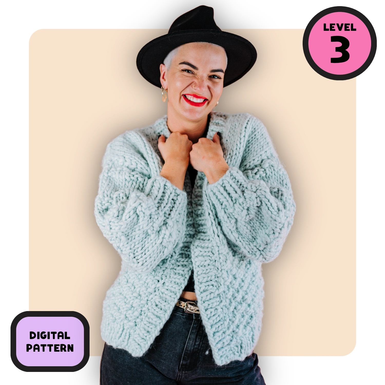 // Digital Pattern // Kate Moss Cardi