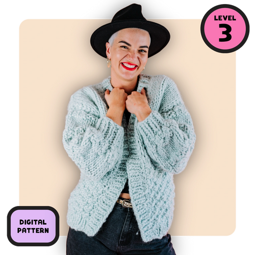 // Digital Pattern // Kate Moss Cardi