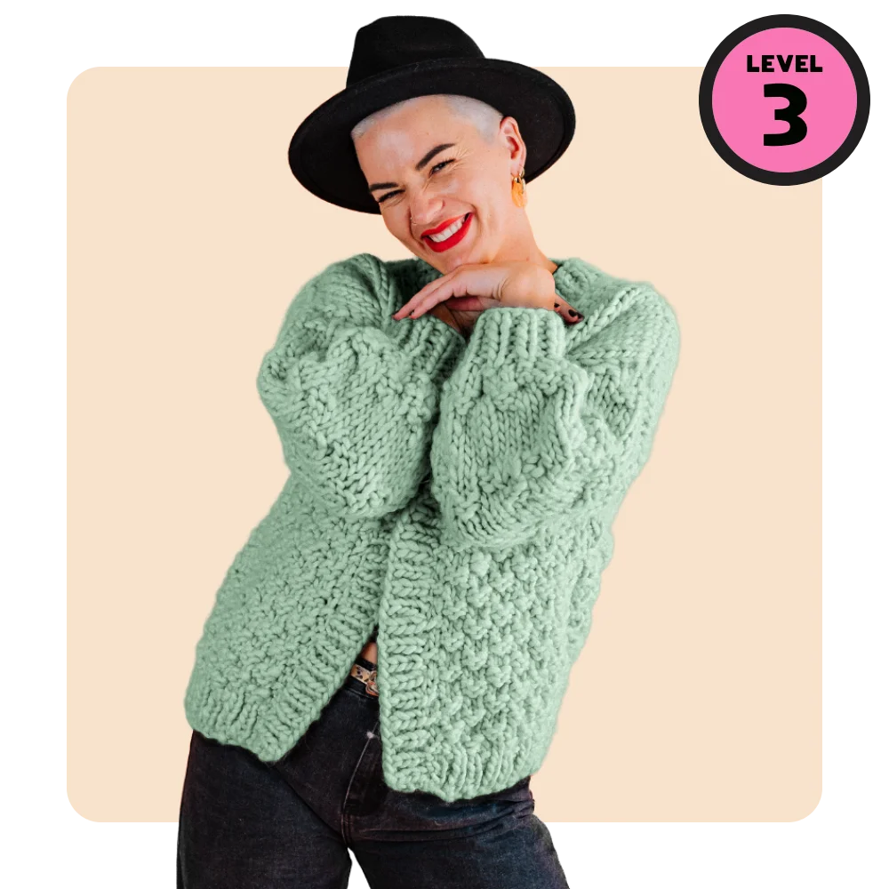 // Merino Knit Kit // Kate Moss Oversized Cardi