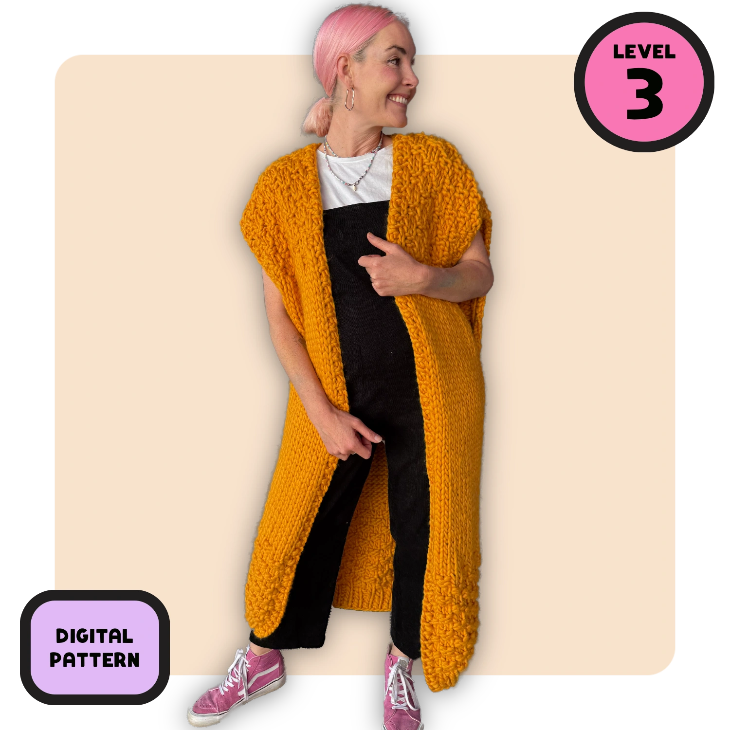 // Digital Pattern // Kate Moss Cardi Coat