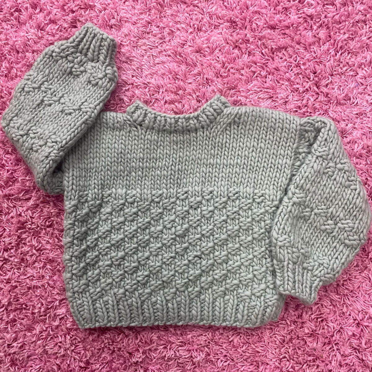 // SAMPLE // Kate Moss Crop // Sage Leaf // Chunky Funky Merino // Size 10-12