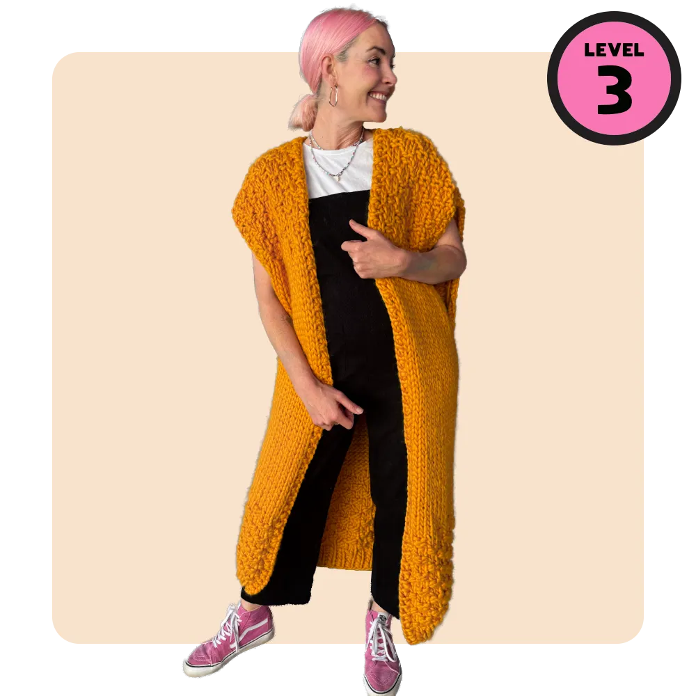 // Merino Knit Kit // Kate Moss Cardi Coat