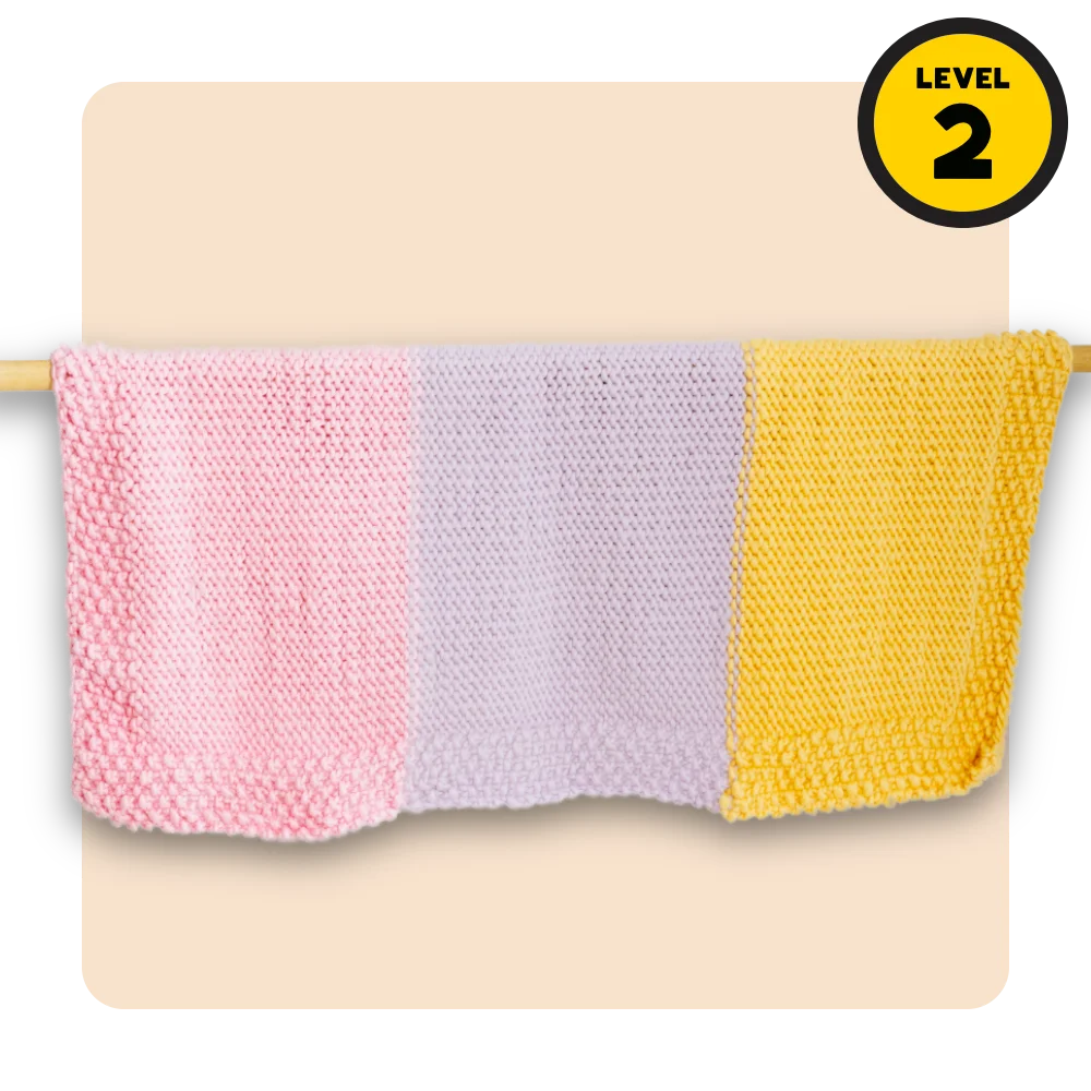 // Merino Knit Kit // Tri-colour Blanket