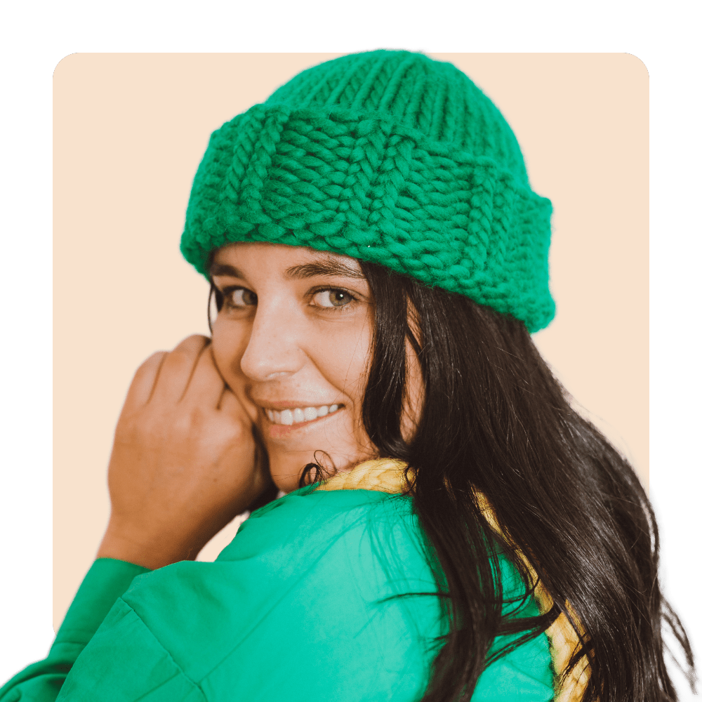 Scarf & Hat Knit Kit, Learn to Knit Kit, Knit Your Own Matching