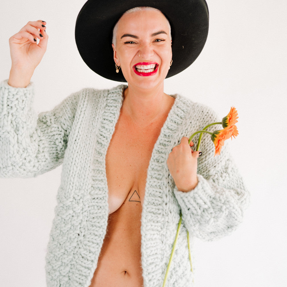 // Merino Knit Kit // Kate Moss Oversized Cardi