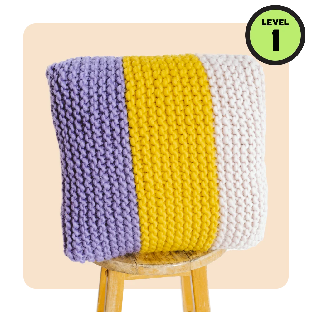 // Merino Knit Kit // Tri-colour Cushion Cover