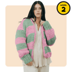 // Merino Knit Kit // Slouchy Striped Cardi