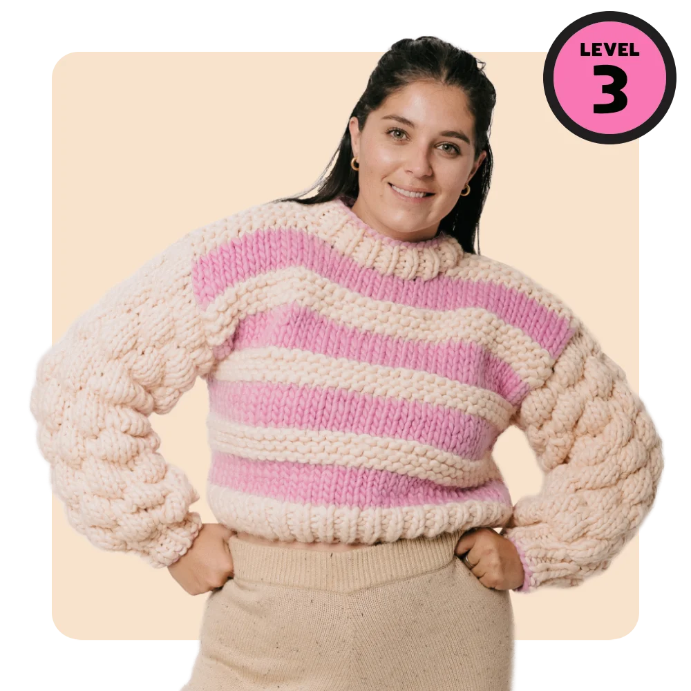 // Merino Knit Kit // Blossom Bubble Jumper