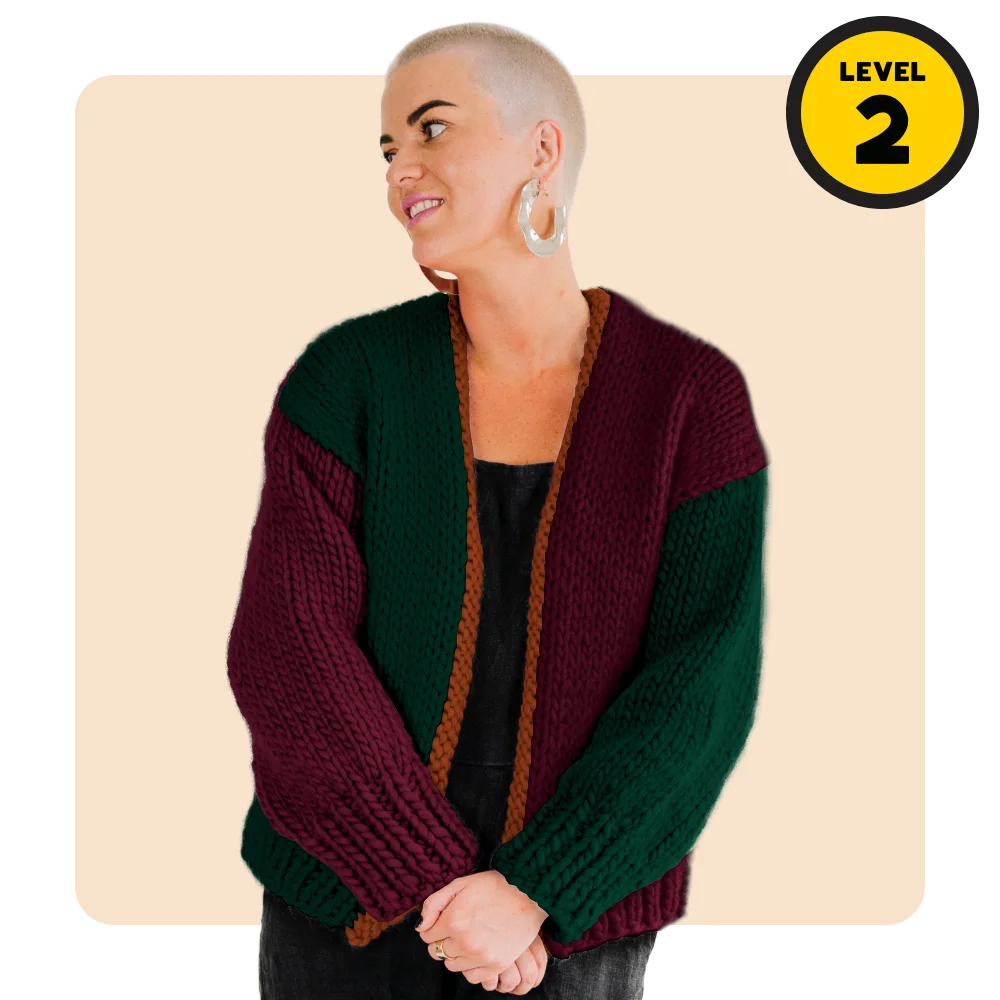 // Merino Knit Kit // Colour Block Cardi