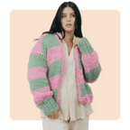 // Merino Knit Kit // Slouchy Striped Cardi