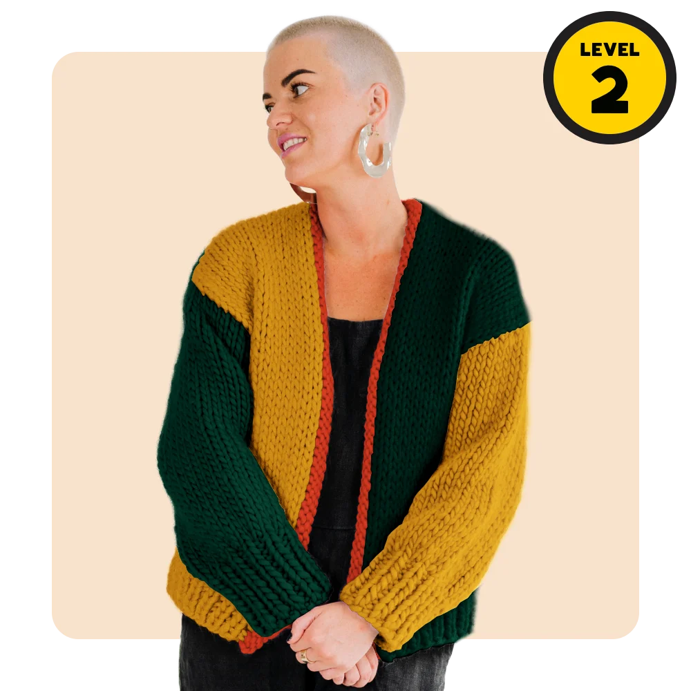 // Merino Knit Kit // Colour Block Cardi