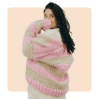 // Merino Knit Kit // Slouchy Striped Cardi