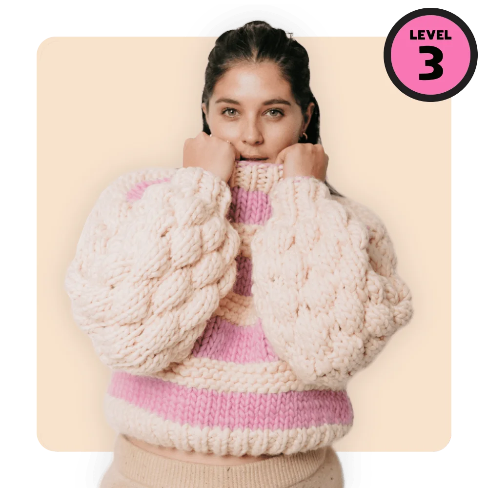 // Merino Knit Kit // Blossom Bubble Jumper