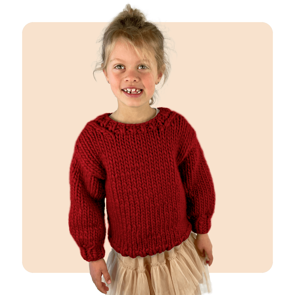 // Merino Knit Kit // Kids Aero-&#39;Plain&#39; Jumper