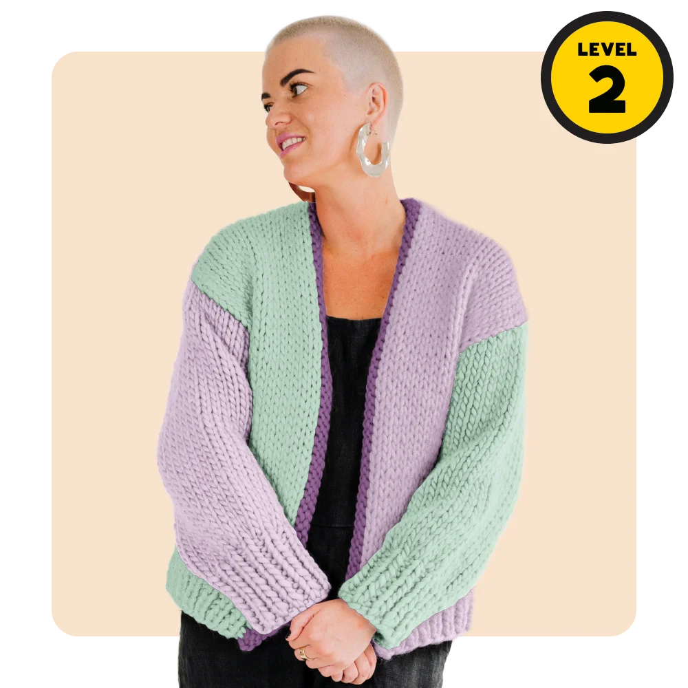 // Merino Knit Kit // Colour Block Cardi