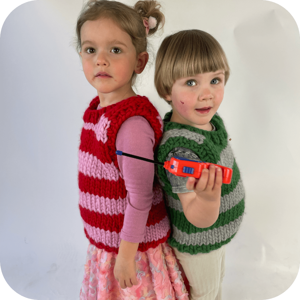 // Merino Knit Kit // Kids Striped Vest