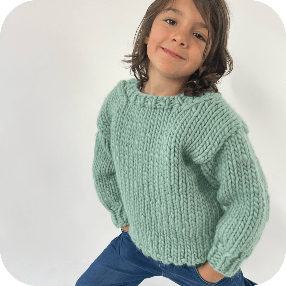 Merino Knit Kit Kids Aero Plain Jumper The Joy Make Club