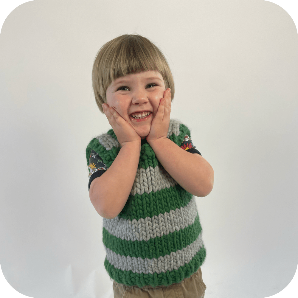 // Merino Knit Kit // Kids Striped Vest