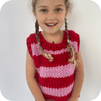 // Merino Knit Kit // Kids Striped Vest