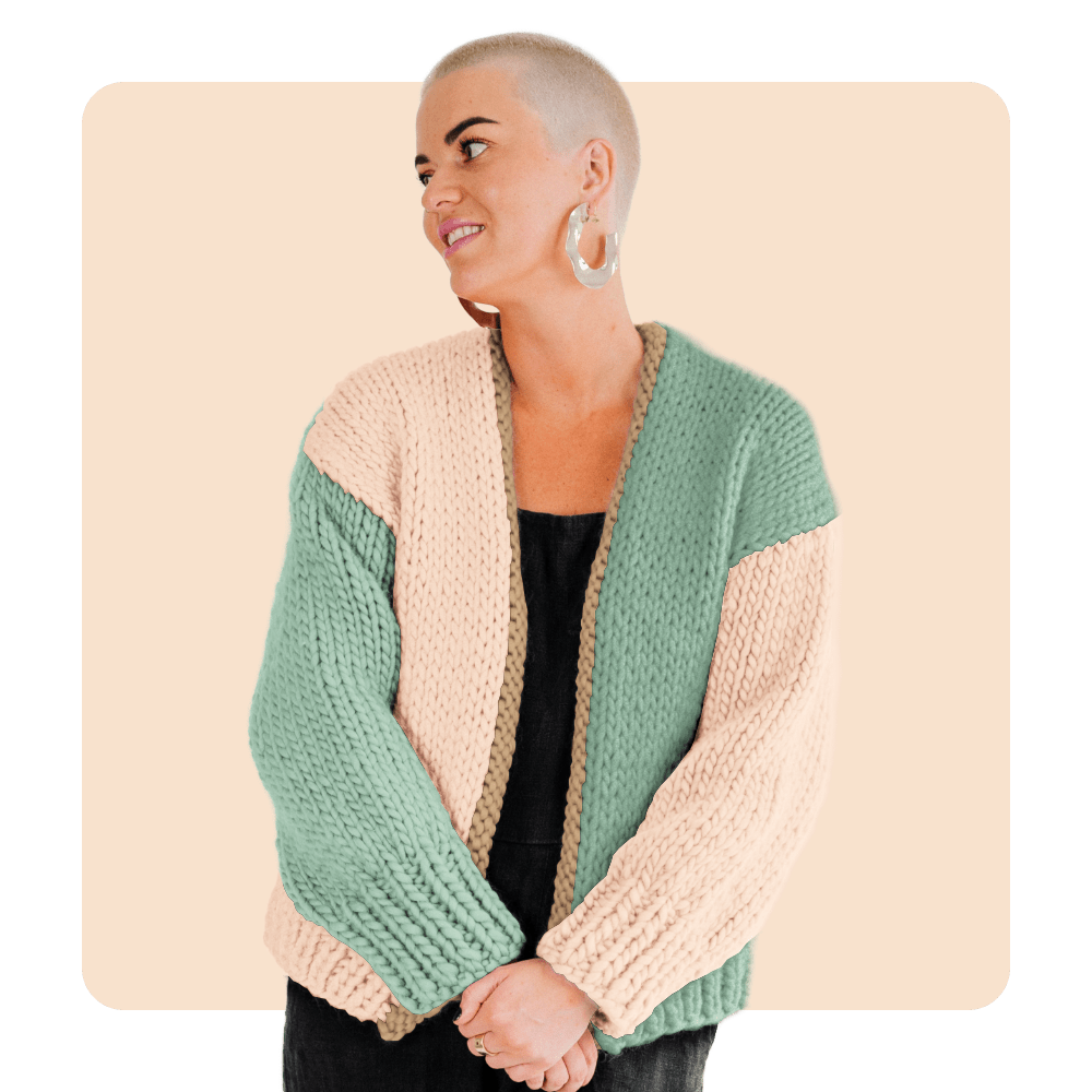 // Merino Knit Kit // Colour Block Cardi