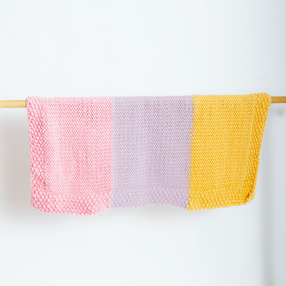 // Merino Knit Kit // Tri-colour Blanket