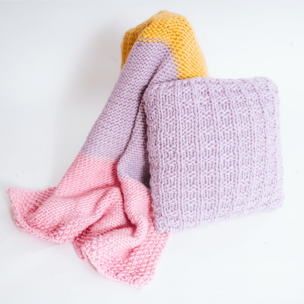 // Knit Kit // - Waffle Cushion Cover