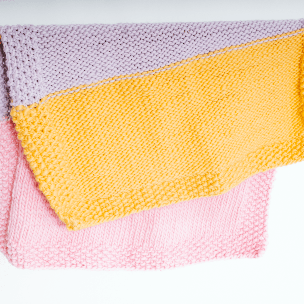 // Merino Knit Kit // Tri-colour Blanket