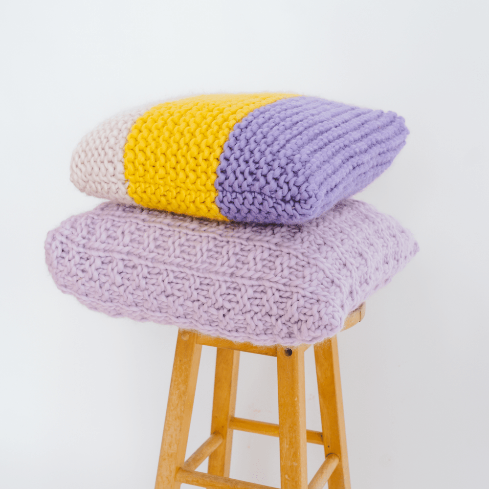// Merino Knit Kit // Tri-colour Cushion Cover