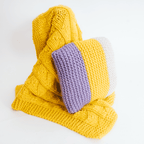// Merino Knit Kit // Tri-colour Cushion Cover