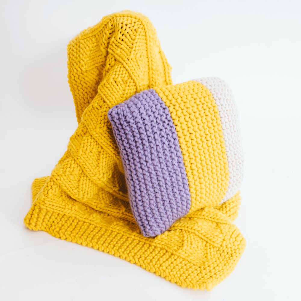 // Knit Kit // - Tri-colour Cushion Cover
