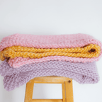 // Merino Knit Kit // Tri-colour Blanket