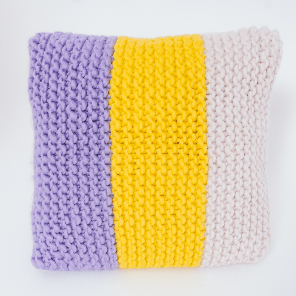 // Merino Knit Kit // Tri-colour Cushion Cover