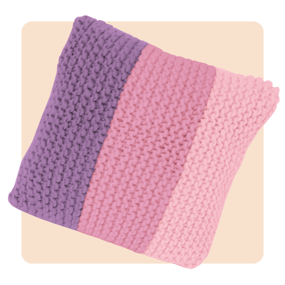 // Knit Kit // - Tri-colour Cushion Cover