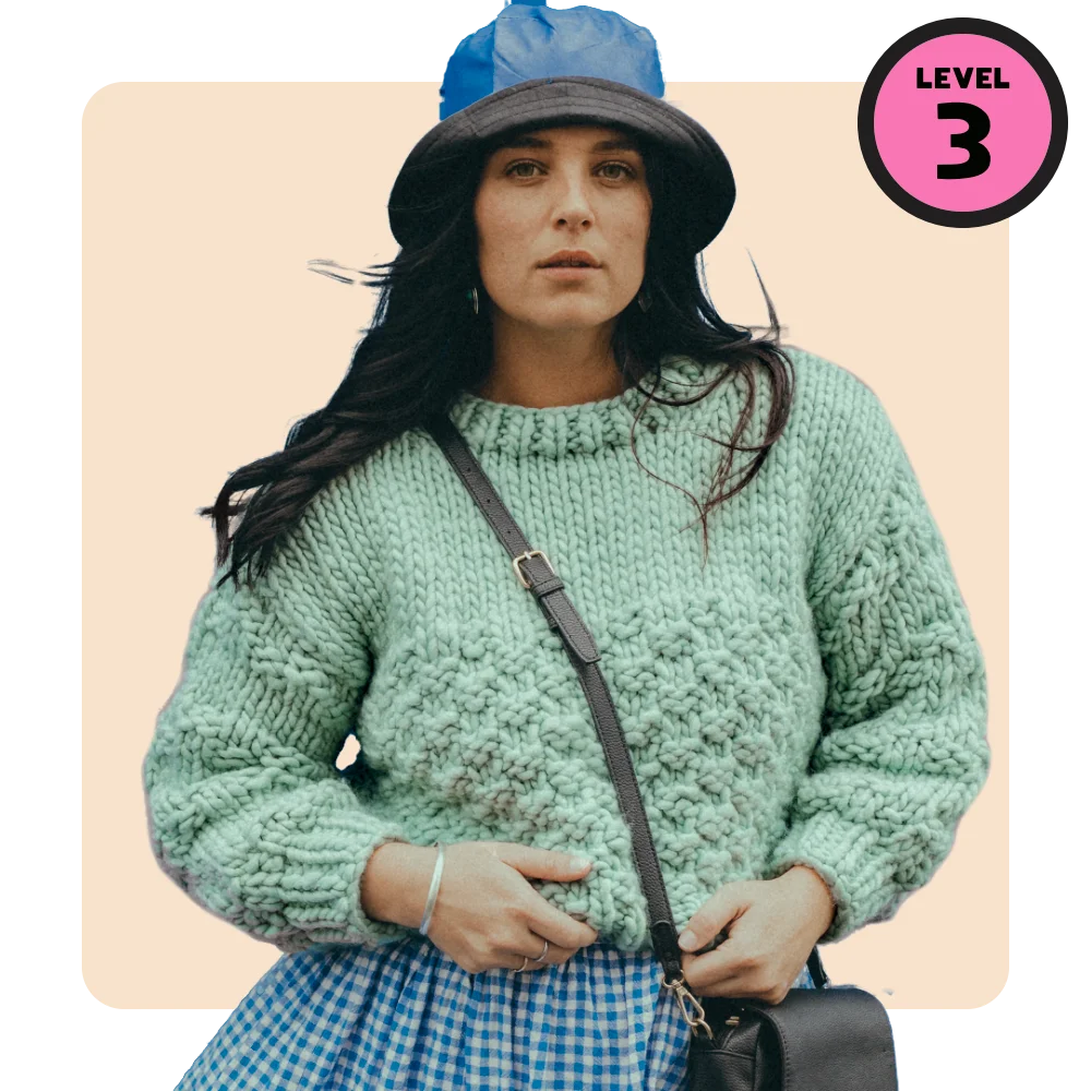 // Merino Knit Kit // Kate Moss Cropped Jumper